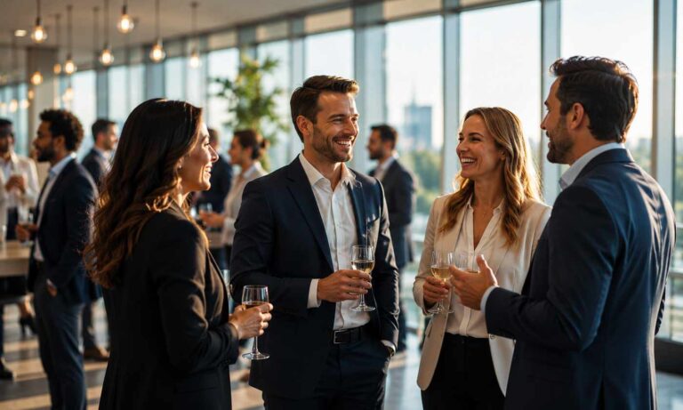 corporate cocktails and networking